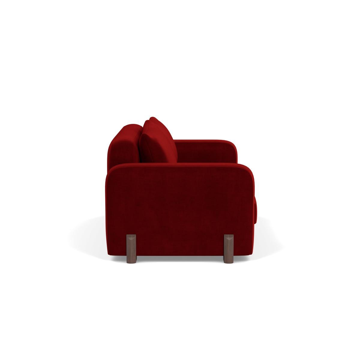Heal's Nuvola 3 Seater Sofa Smart Luxe Velvet Mulberry Walnut Stained Oak Feet - Heal's UK Furniture – image 3