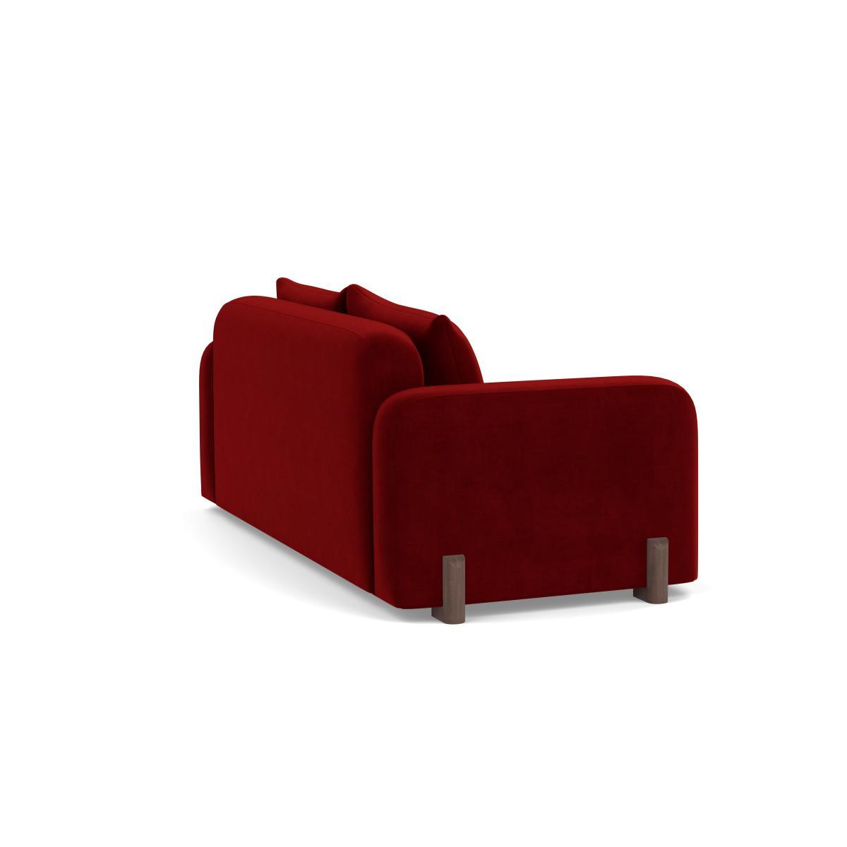 Heal's Nuvola 3 Seater Sofa Smart Luxe Velvet Mulberry Walnut Stained Oak Feet - Heal's UK Furniture – image 4