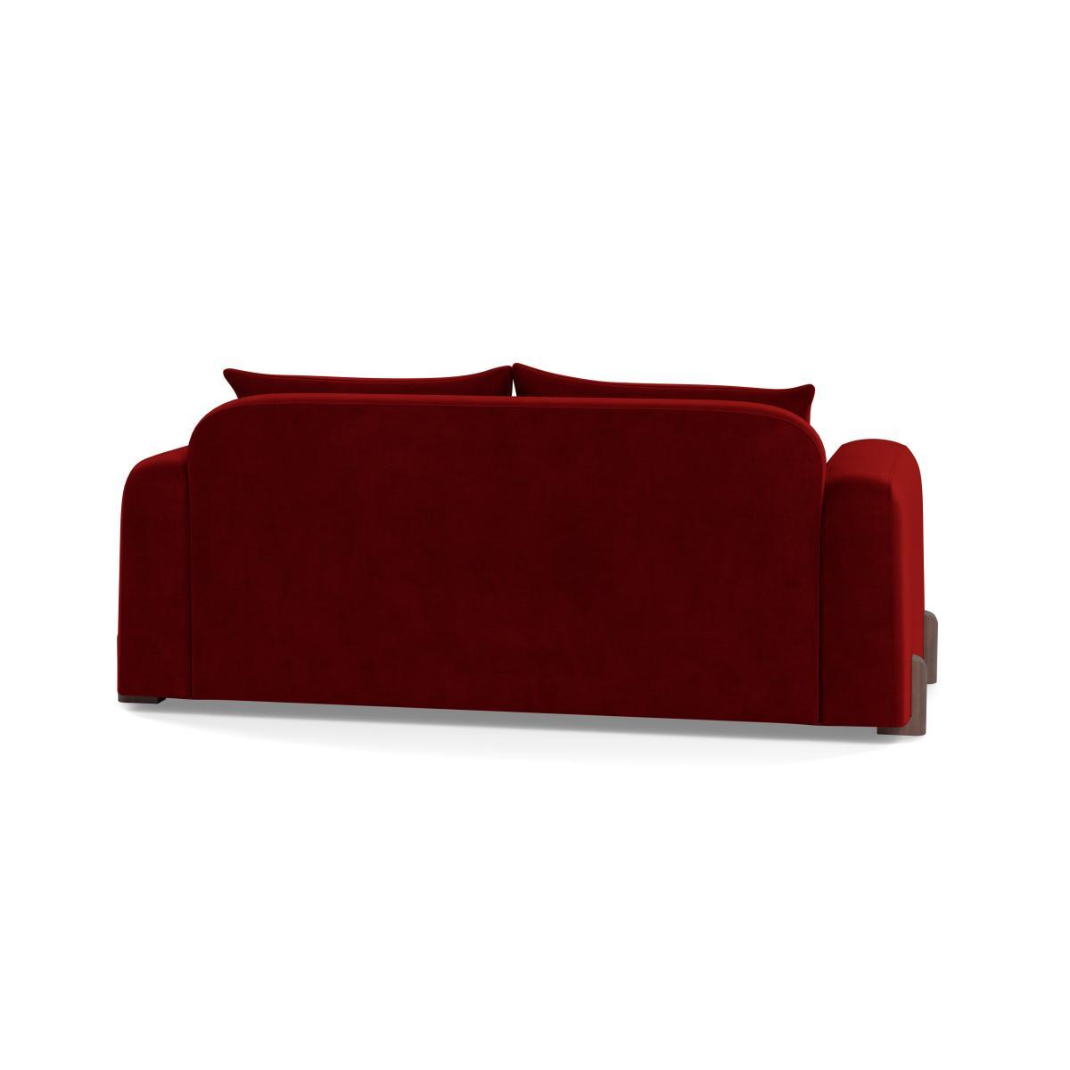 Heal's Nuvola 3 Seater Sofa Smart Luxe Velvet Mulberry Walnut Stained Oak Feet - Heal's UK Furniture – image 5