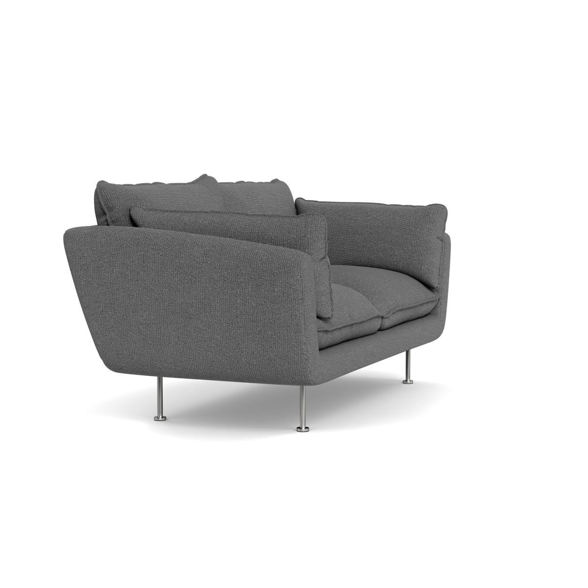 Heal's Allora 2 Seater Sofa Tejo Recycled Noir Black Feet - Heal's UK Furniture – image 2
