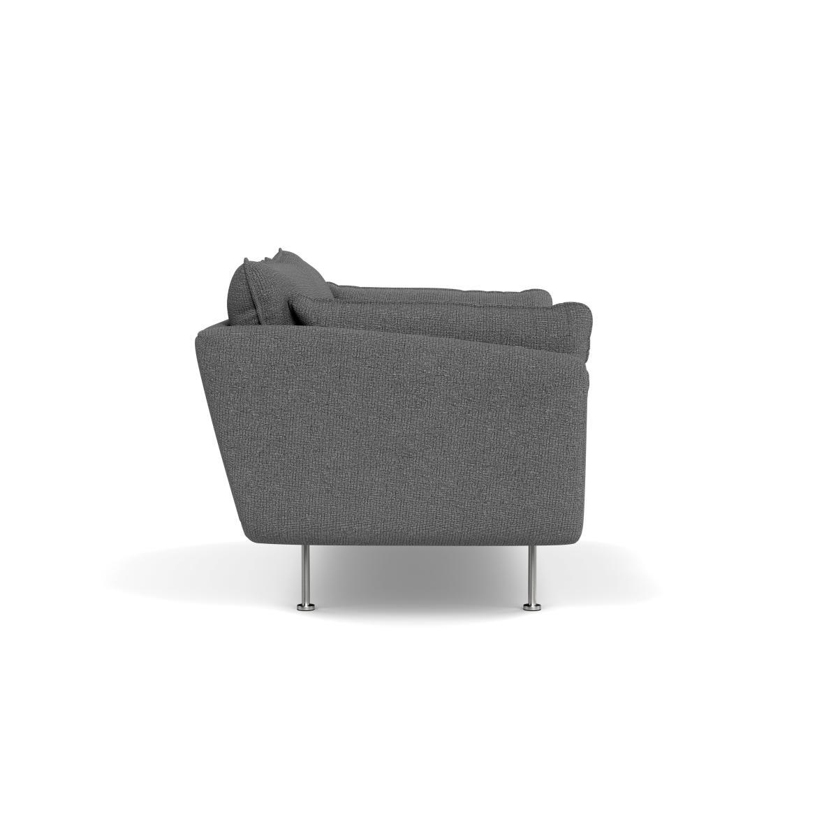 Heal's Allora 2 Seater Sofa Tejo Recycled Noir Black Feet - Heal's UK Furniture – image 3