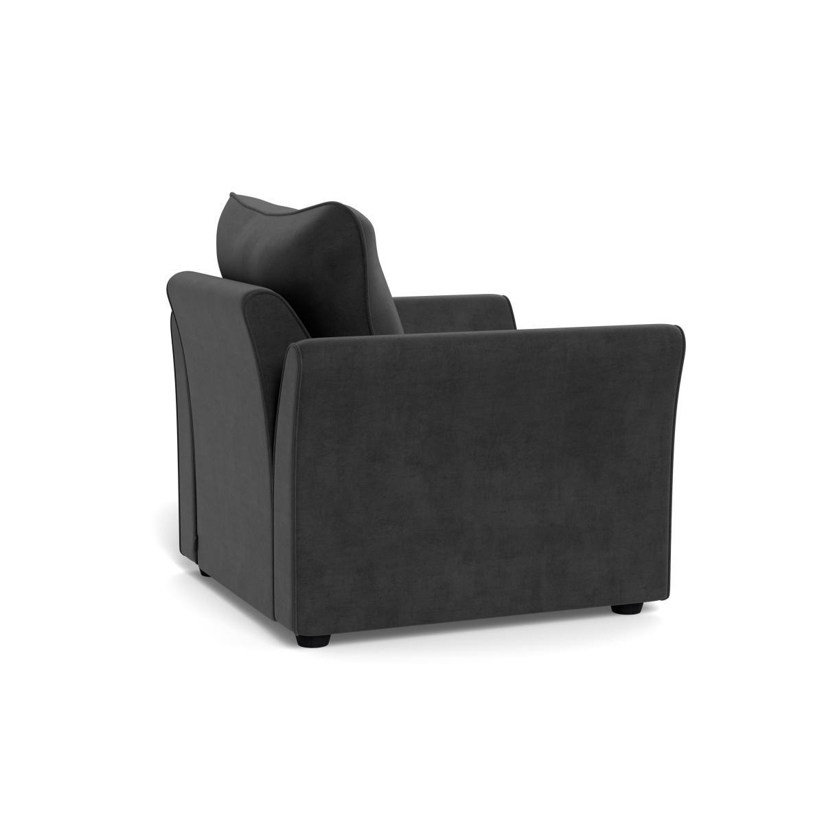 Heal's Tailor Armchair Smart Luxe Velvet Nickel Natural Beech Feet - Heal's UK Furniture – image 4