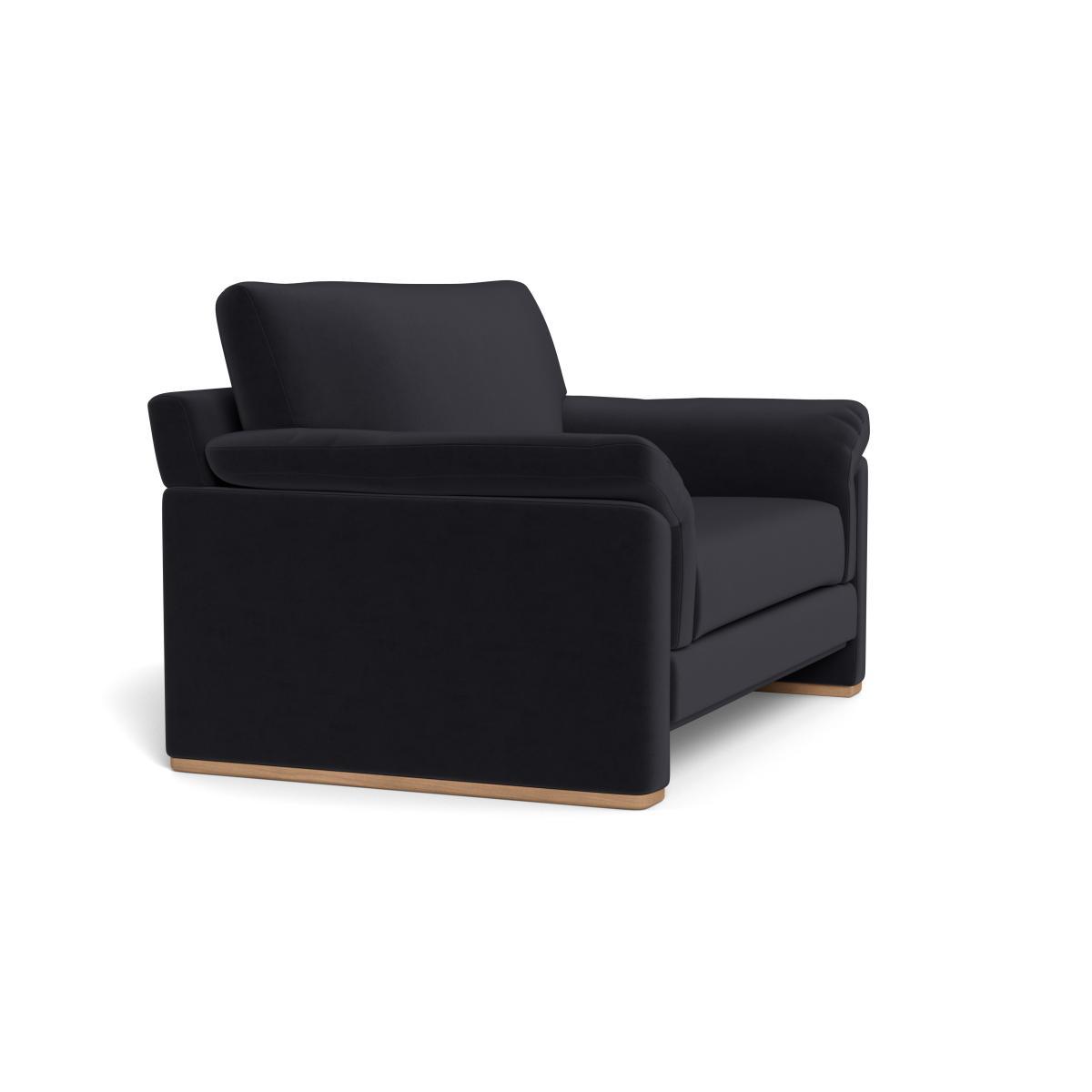 Heal's Paris II Loveseat Velvet Black Walnut Feet - Heal's UK Furniture – image 2