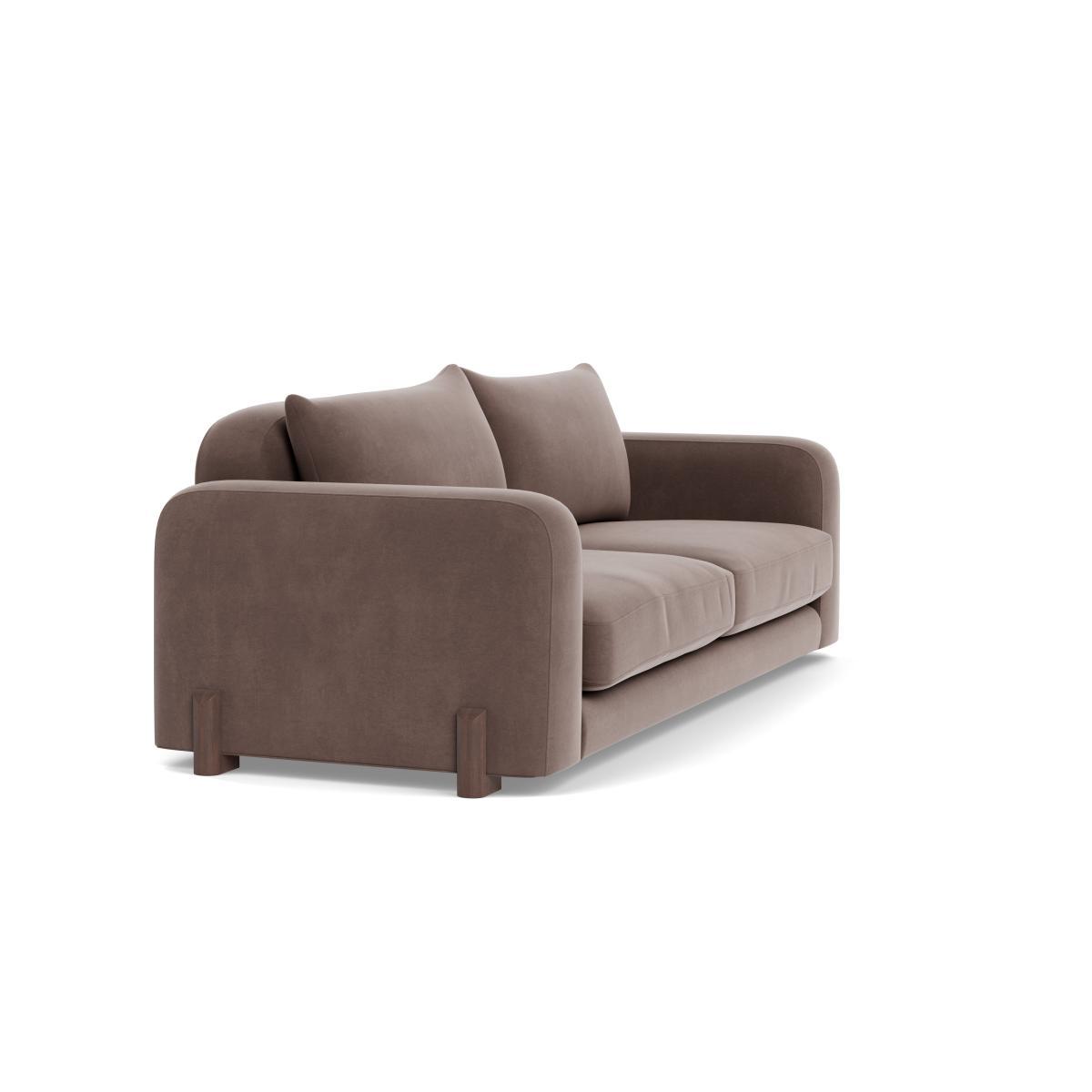 Heal's Nuvola 4 Seater Sofa Smart Velvet Mouse Black Beech Feet - Heal's UK Furniture – image 2