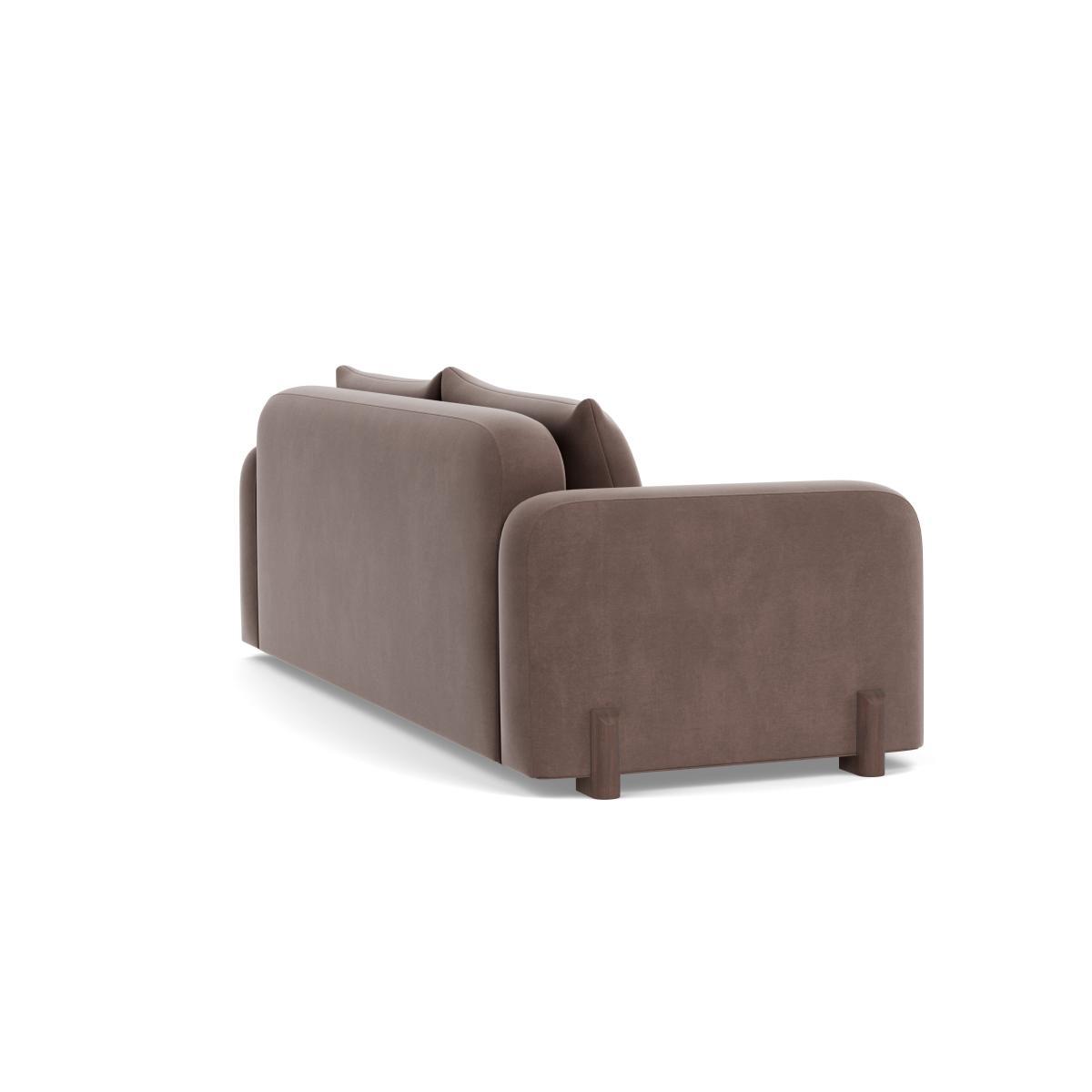 Heal's Nuvola 4 Seater Sofa Smart Velvet Mouse Black Beech Feet - Heal's UK Furniture – image 4
