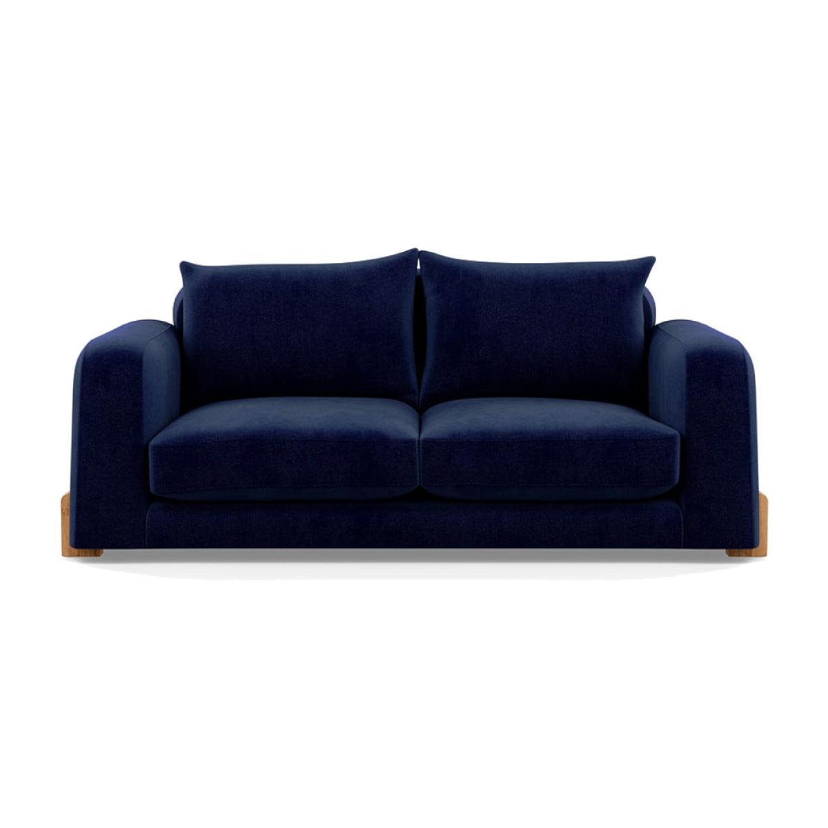 Heal's Nuvola 2 Seater Sofa Smart Luxe Velvet Midnight Natural Oak Feet - Heal's UK Furniture