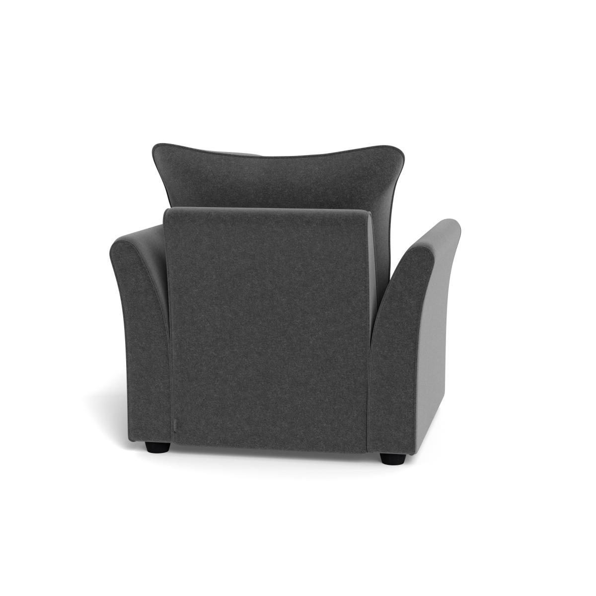 Heal's Tailor Armchair Melton Wool Granite Black Feet - Heal's UK Furniture – image 5
