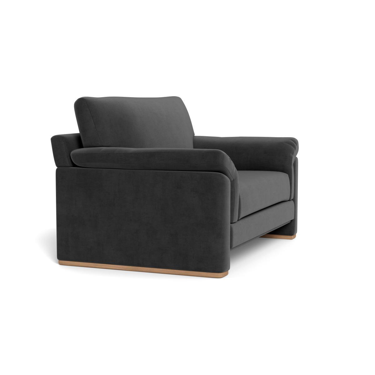 Heal's Paris II Loveseat Smart Luxe Velvet Nickel Walnut Feet - Heal's UK Furniture – image 2