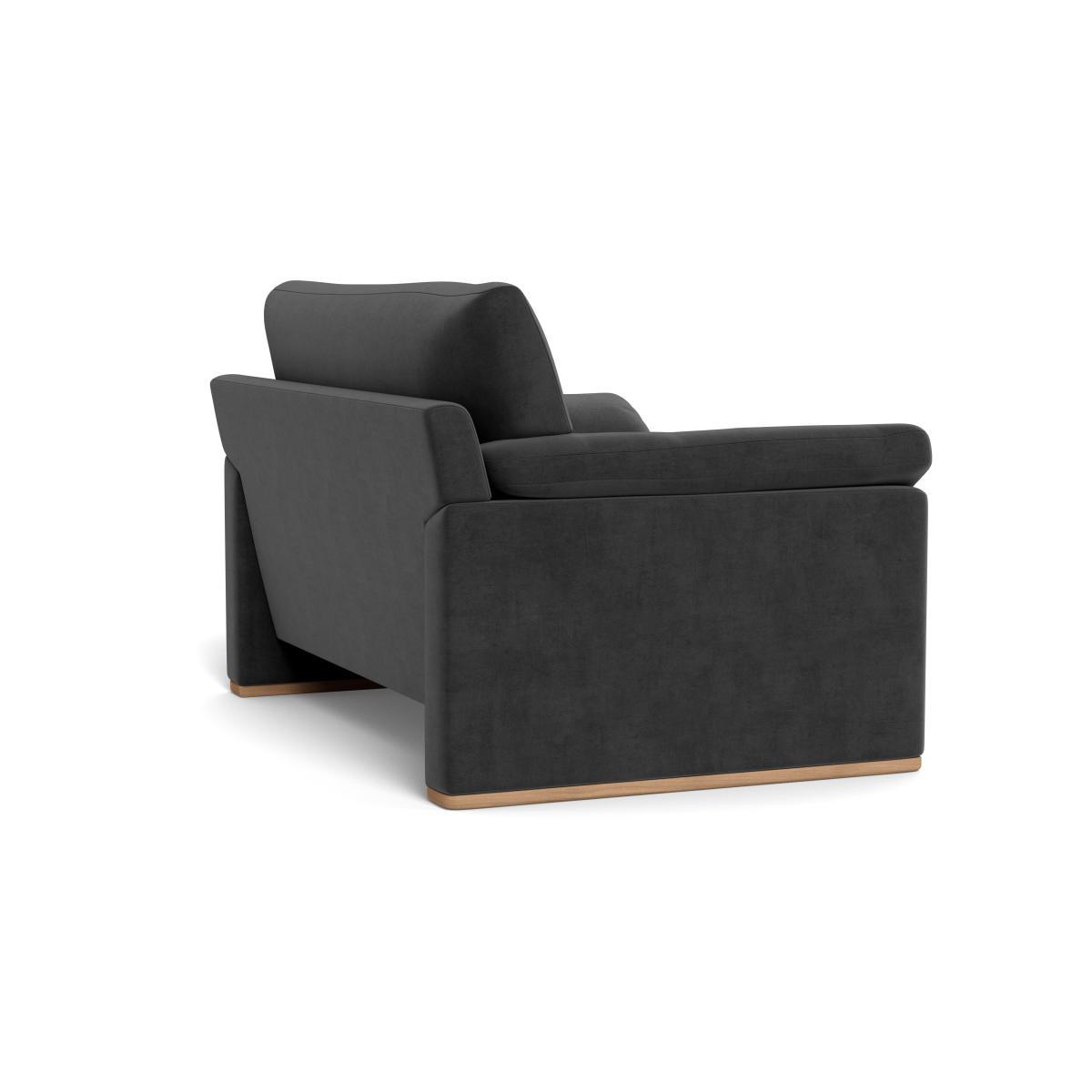 Heal's Paris II Loveseat Smart Luxe Velvet Nickel Walnut Feet - Heal's UK Furniture – image 4