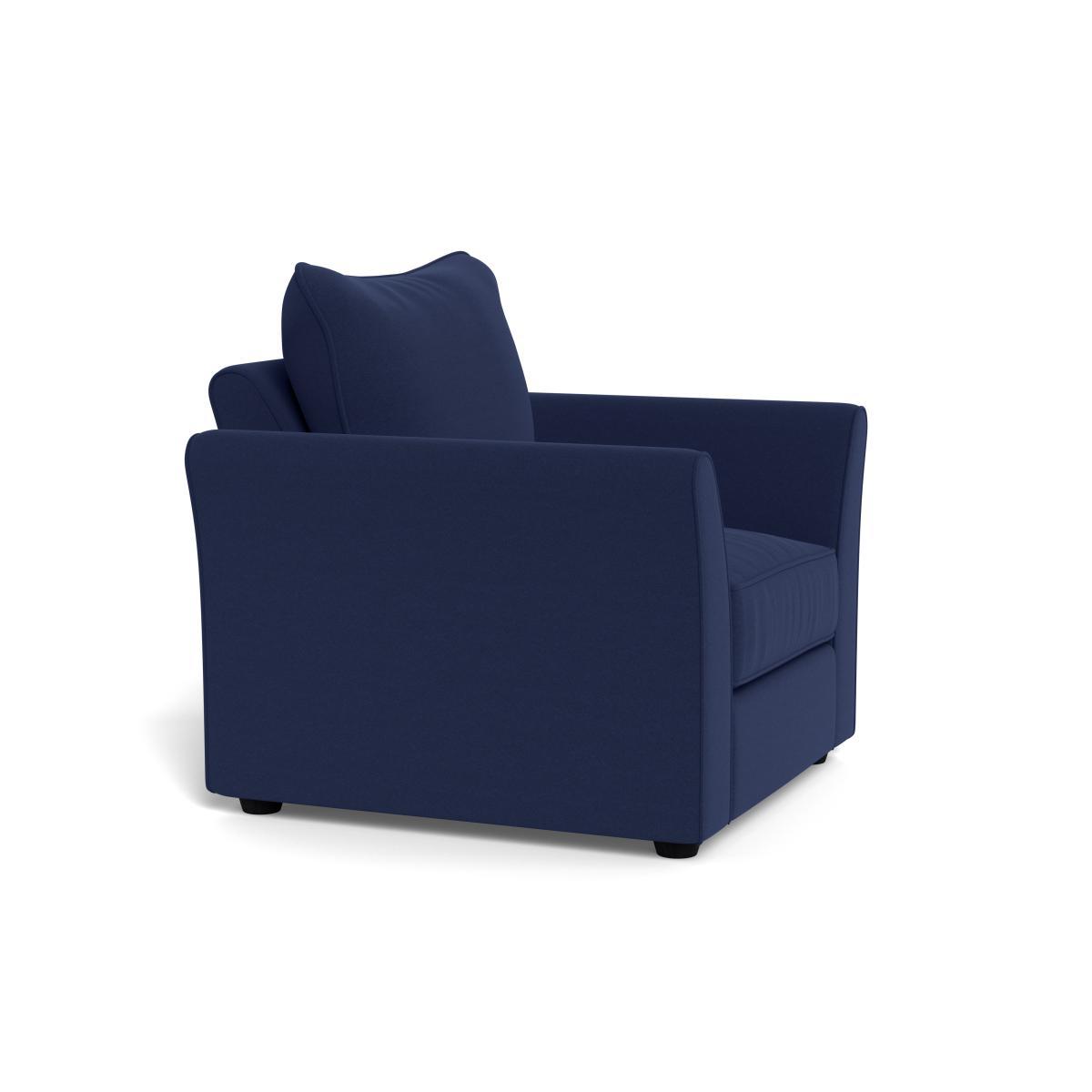 Heal's Tailor Armchair Melton Wool New Navy Black Feet - Heal's UK Furniture – image 2