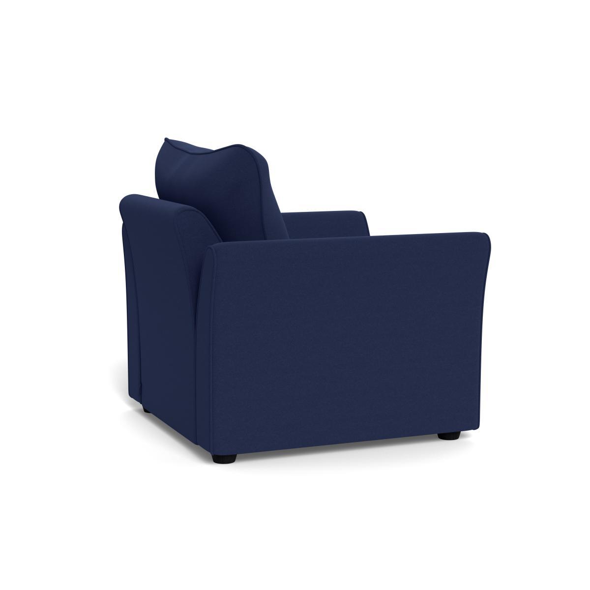 Heal's Tailor Armchair Melton Wool New Navy Black Feet - Heal's UK Furniture – image 4