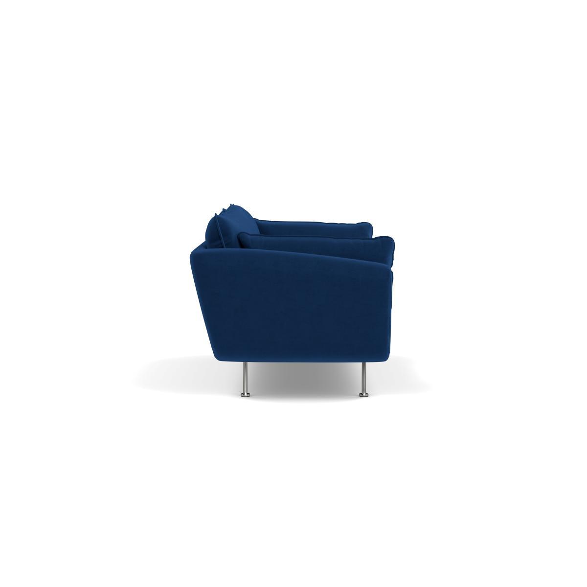 Heal's Allora 3 Seater Sofa Smart Velvet Petrol Stainless Steel Feet - Heal's UK Furniture – image 3