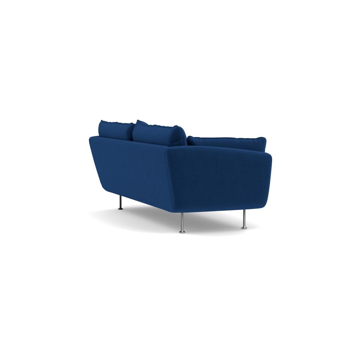 Heal's Allora 3 Seater Sofa Smart Velvet Petrol Stainless Steel Feet - Heal's UK Furniture – image 4