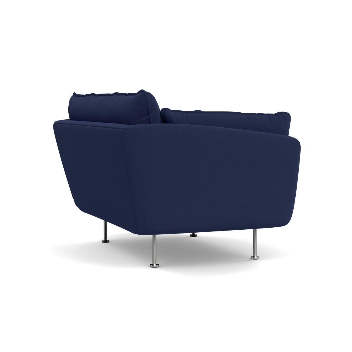 Heal's Allora Loveseat Melton Wool New Navy Brass Feet - Heal's UK Furniture – image 4
