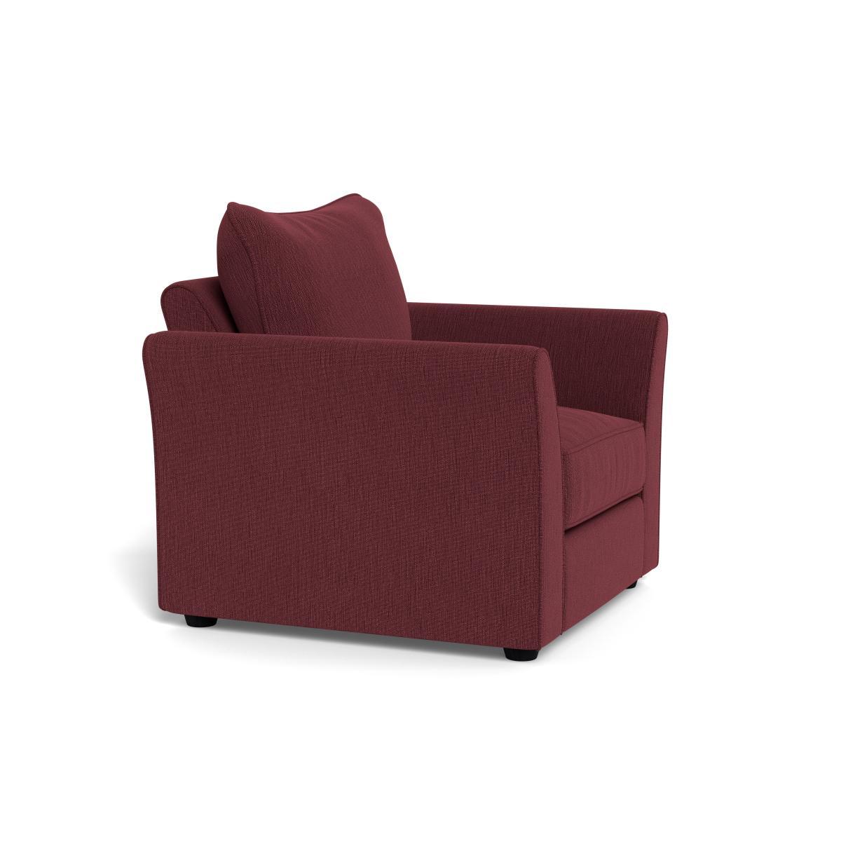 Heal's Tailor Armchair Smart Linen Mix Maroon Black Feet - Heal's UK Furniture – image 2