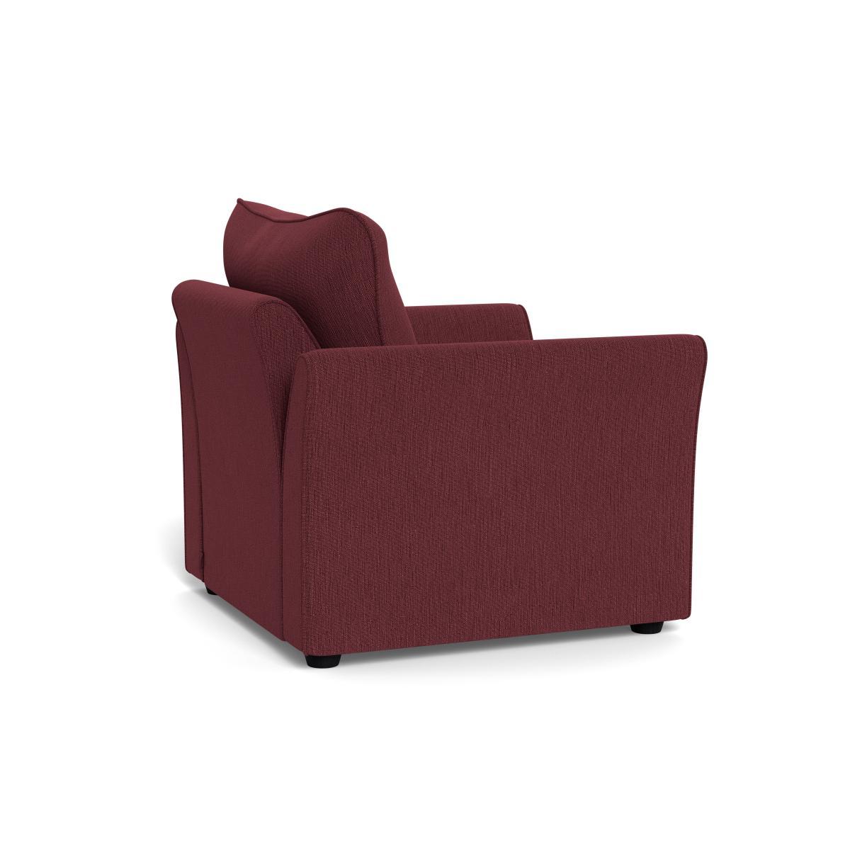 Heal's Tailor Armchair Smart Linen Mix Maroon Black Feet - Heal's UK Furniture – image 4