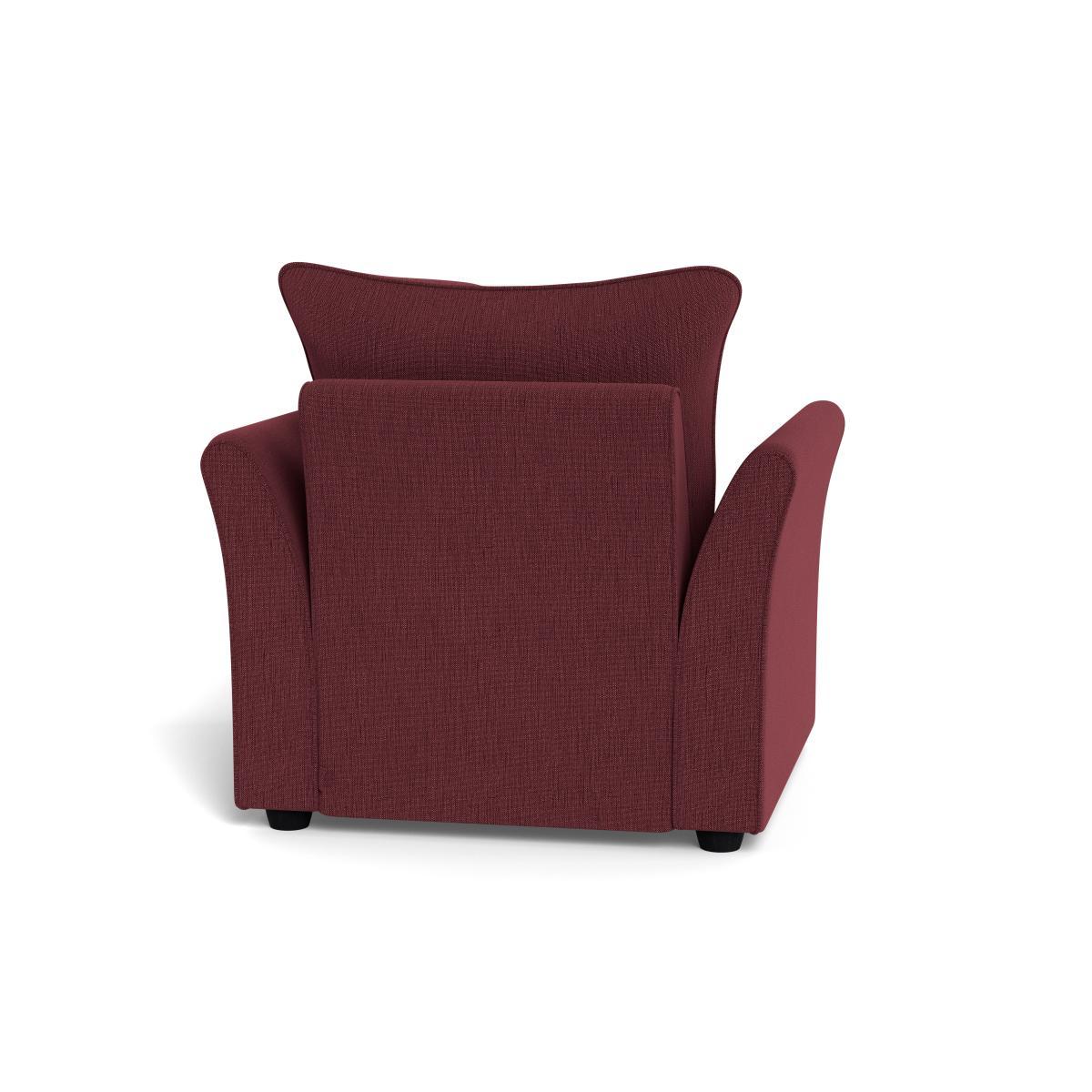 Heal's Tailor Armchair Smart Linen Mix Maroon Black Feet - Heal's UK Furniture – image 5
