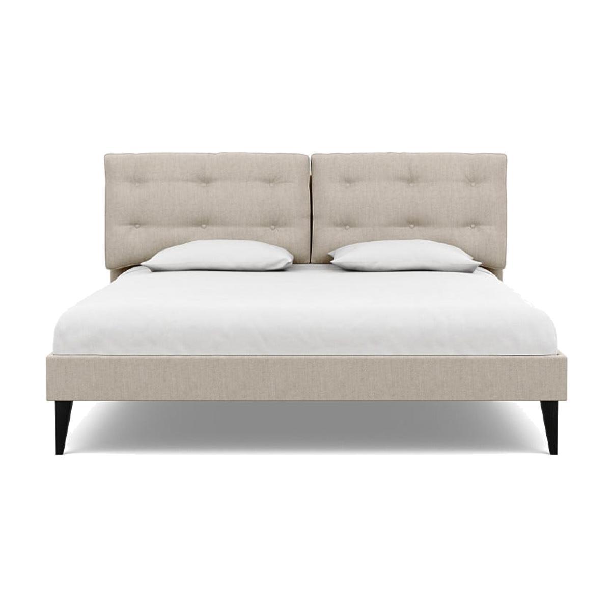 Heal's Mistral Super King Bed Broad Weave Putty Black Feet - Heal's UK Bedroom Furniture