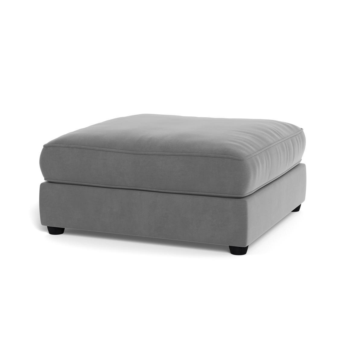 Heal's Tailor Footstool Smart Velvet Mercury Black Feet - Heal's UK Furniture – image 2