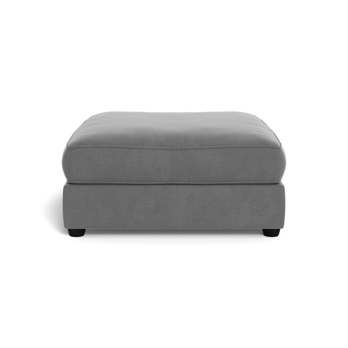 Heal's Tailor Footstool Smart Velvet Mercury Black Feet - Heal's UK Furniture – image 3