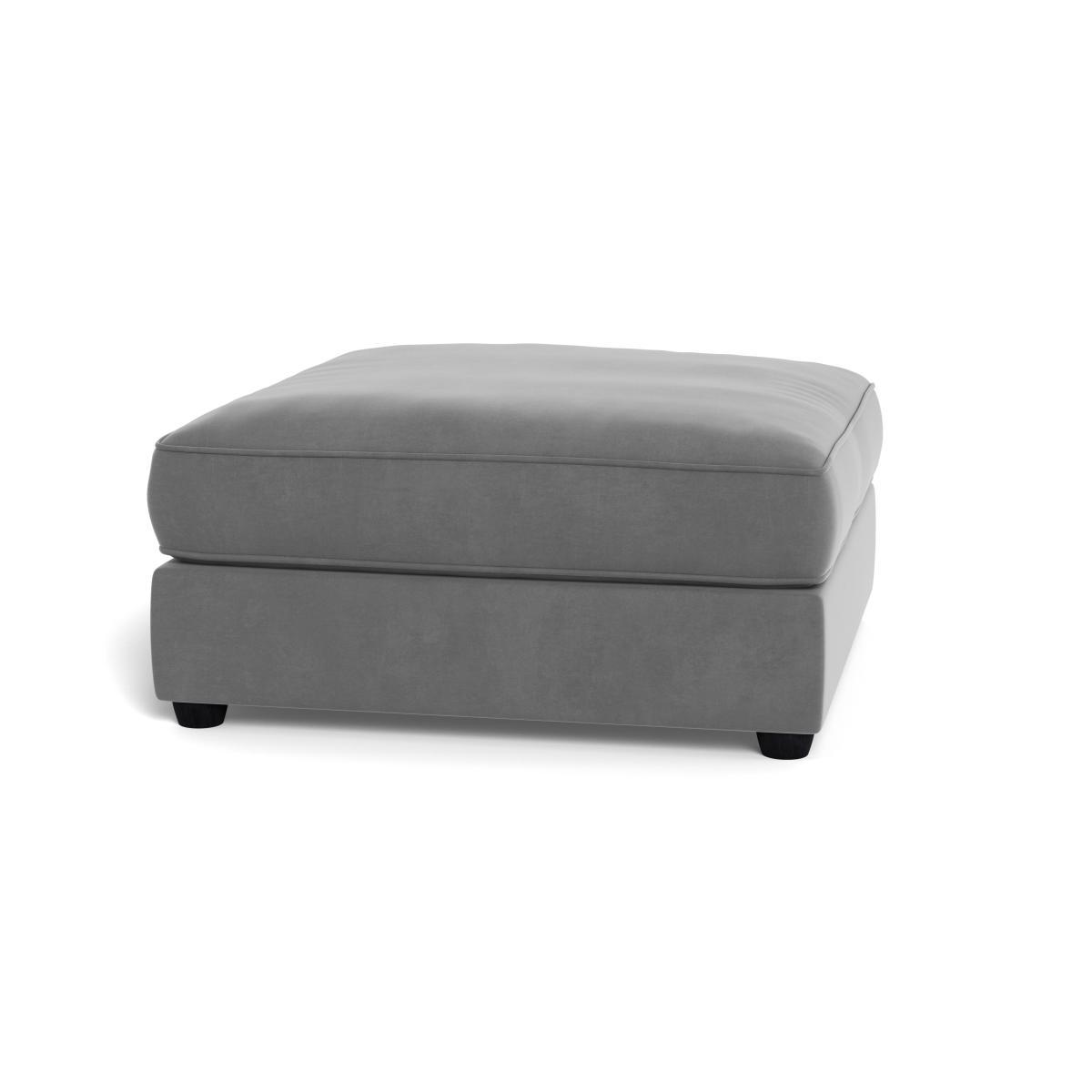 Heal's Tailor Footstool Smart Velvet Mercury Black Feet - Heal's UK Furniture – image 4
