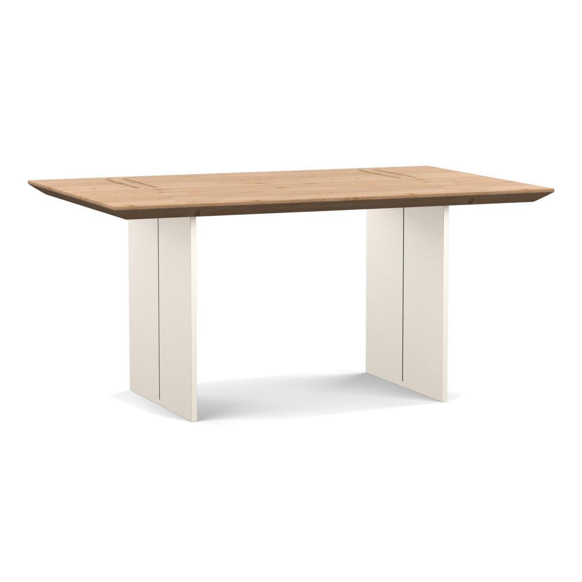 Heal's Berlin Dining Table 200x100cm Smoked Oak Natural Edge Not Filled Stainless Steel Legs - Heal's UK Furniture – image 1