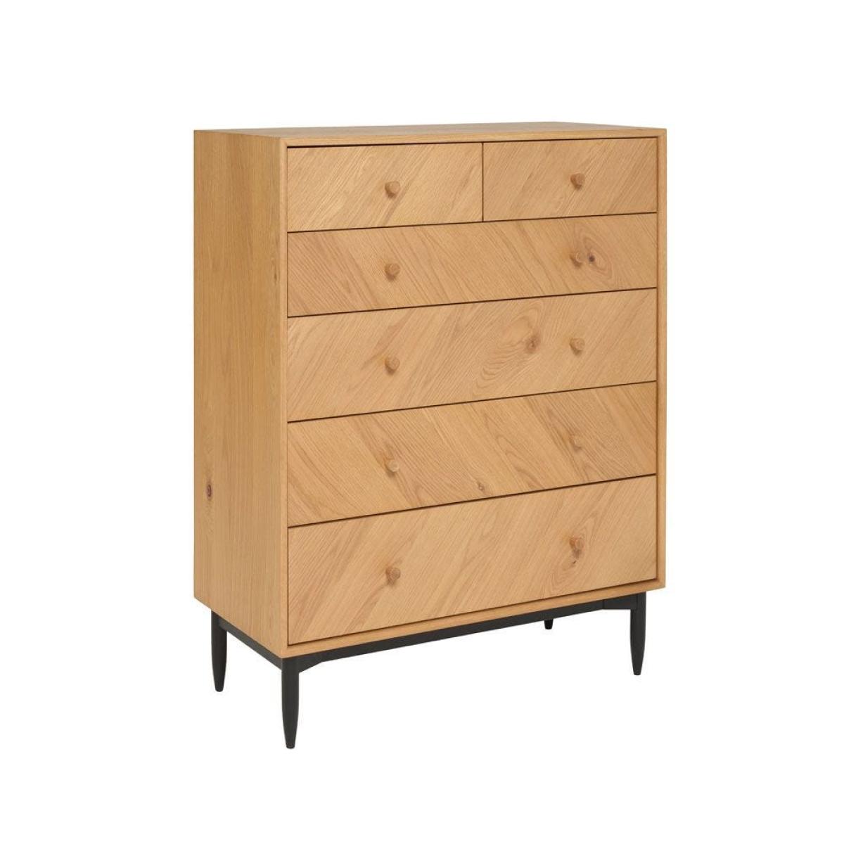 Ercol Monza 6 Drawer Chest Oak - Heal's UK Bedroom Furniture – image 3
