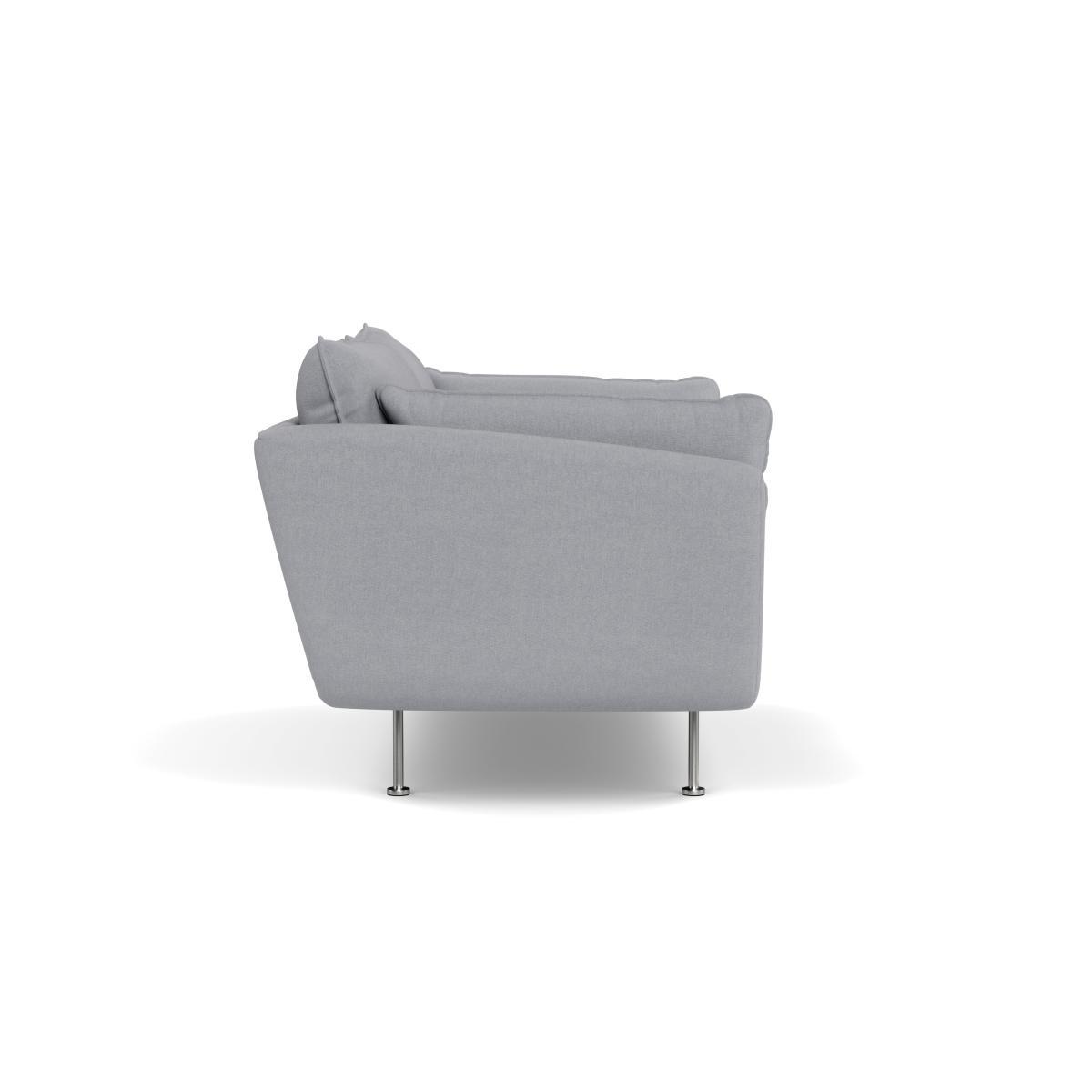 Heal's Allora 2 Seater Sofa Brushed Cotton Pewter Stainless Steel Feet - Heal's UK Furniture – image 3