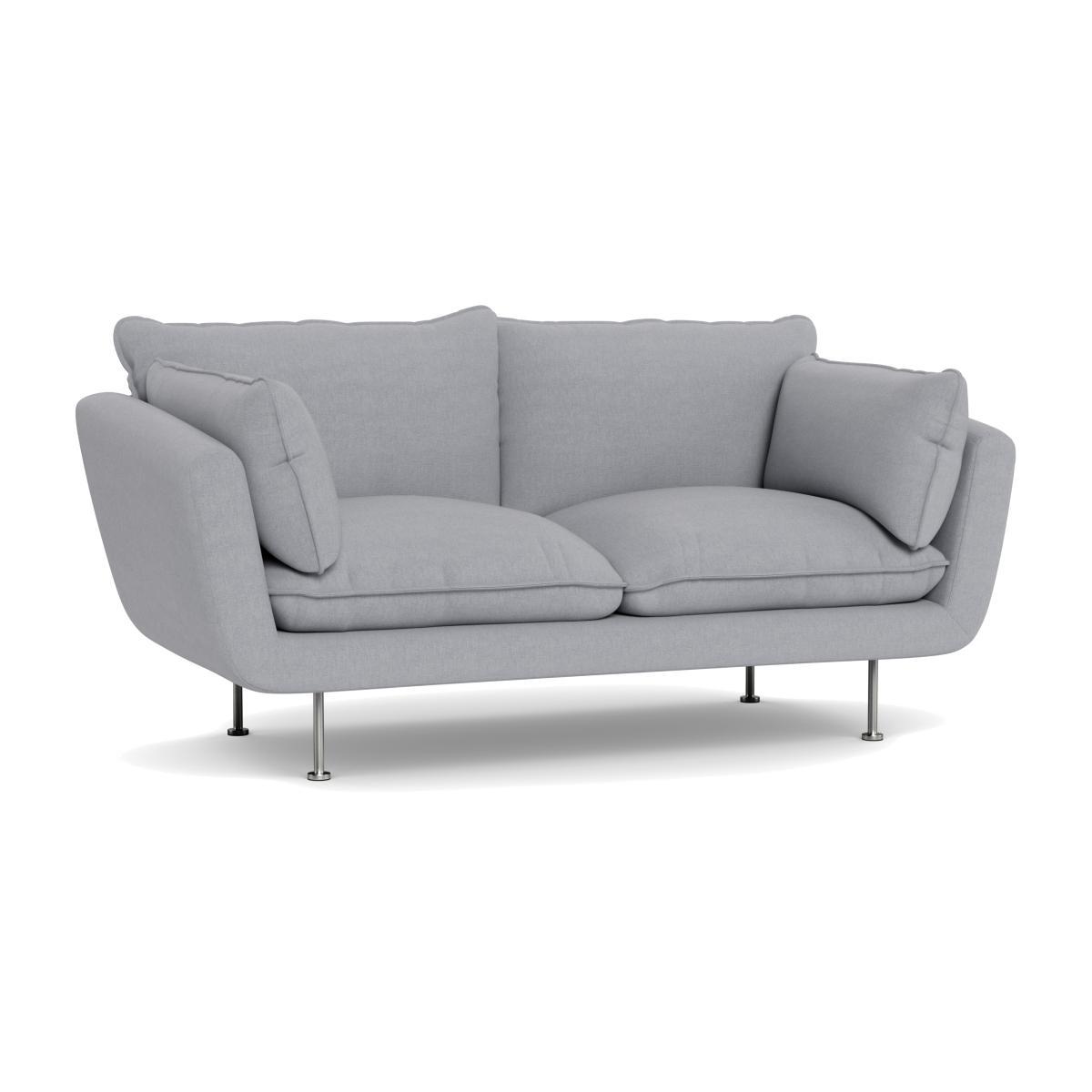 Heal's Allora 2 Seater Sofa Brushed Cotton Pewter Stainless Steel Feet - Heal's UK Furniture – image 1