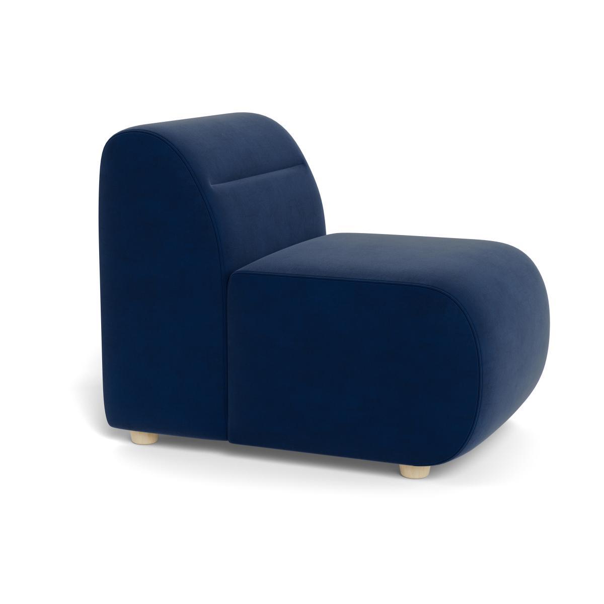 Heal's Lilli Small Single Module Boucle Indigo Natural Ash Feet - Heal's UK Furniture – image 2