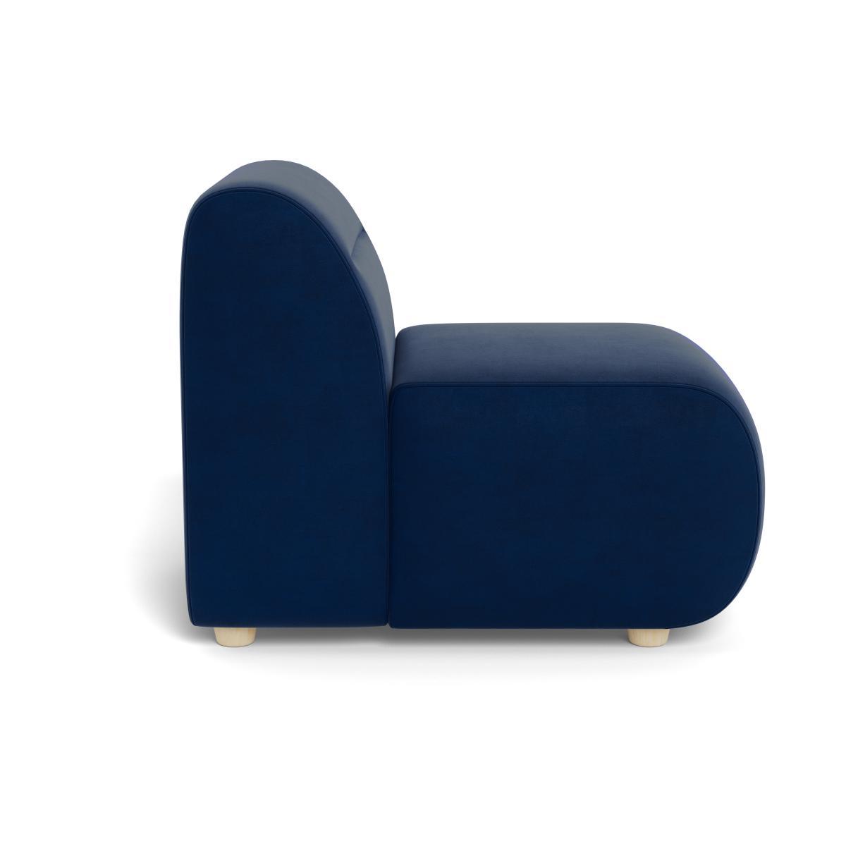 Heal's Lilli Small Single Module Boucle Indigo Natural Ash Feet - Heal's UK Furniture – image 3