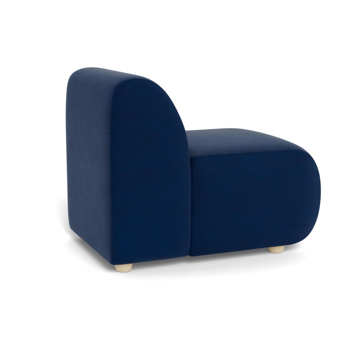 Heal's Lilli Small Single Module Boucle Indigo Natural Ash Feet - Heal's UK Furniture – image 4