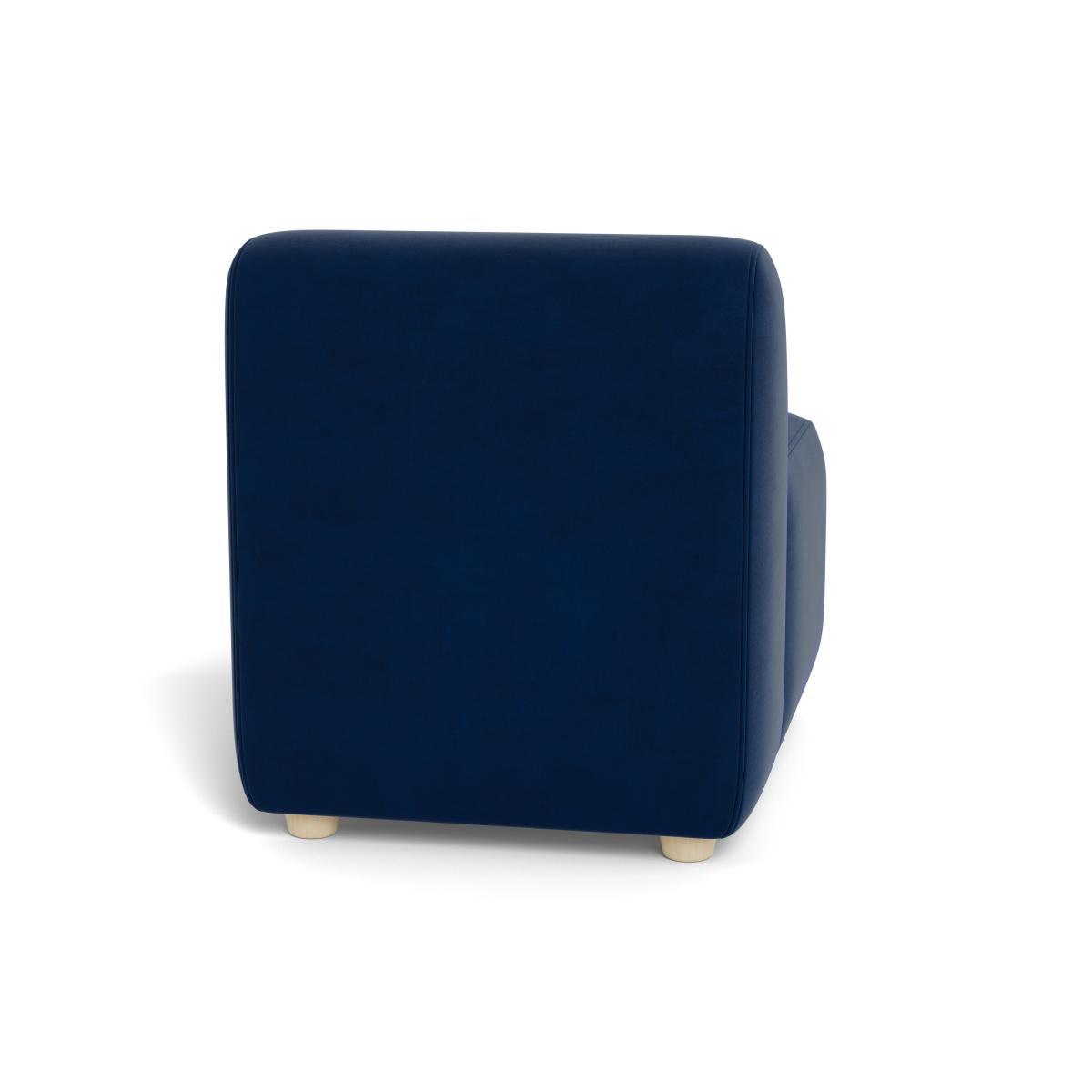 Heal's Lilli Small Single Module Boucle Indigo Natural Ash Feet - Heal's UK Furniture – image 5