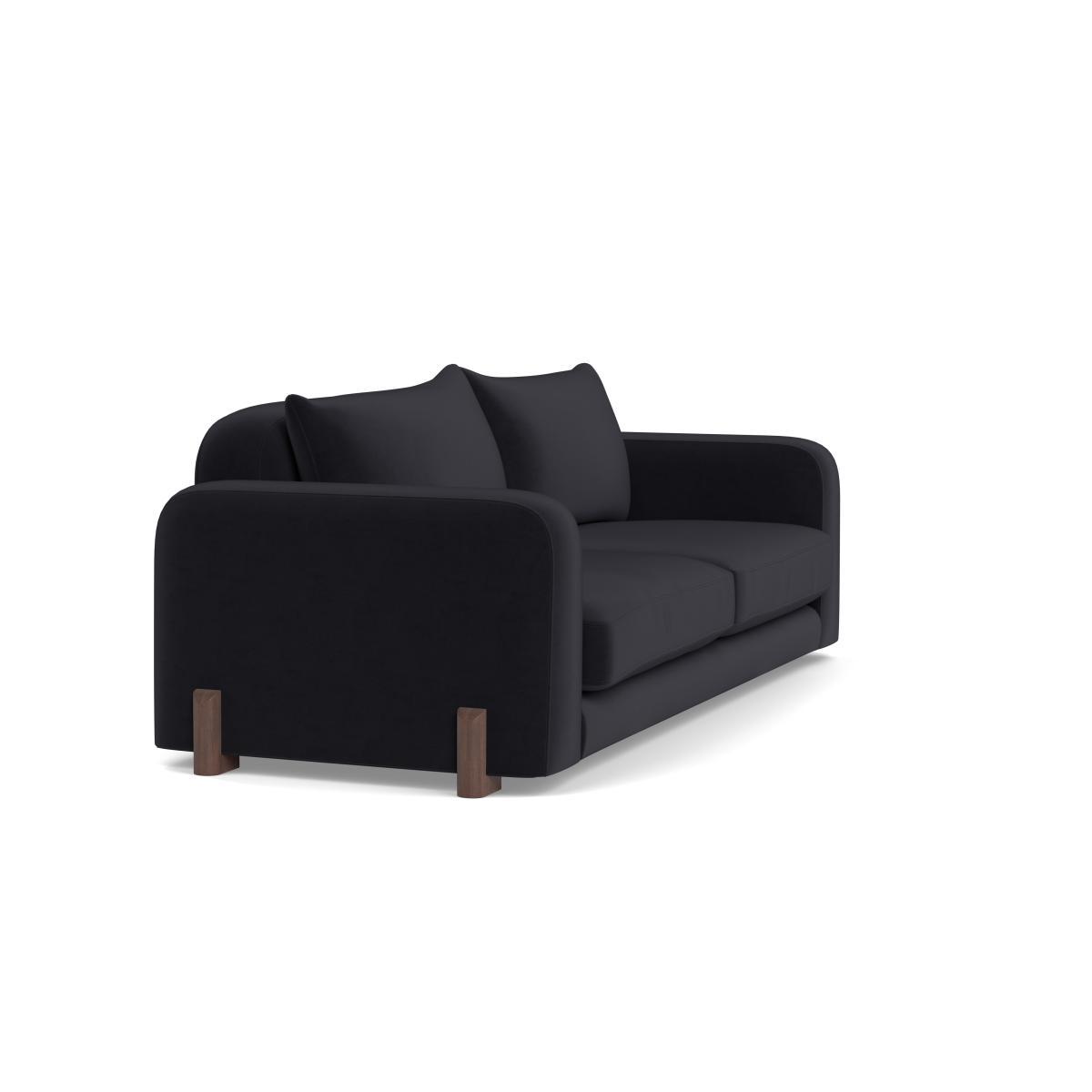 Heal's Nuvola 4 Seater Sofa Velvet Black Natural Oak Feet - Heal's UK Furniture – image 2