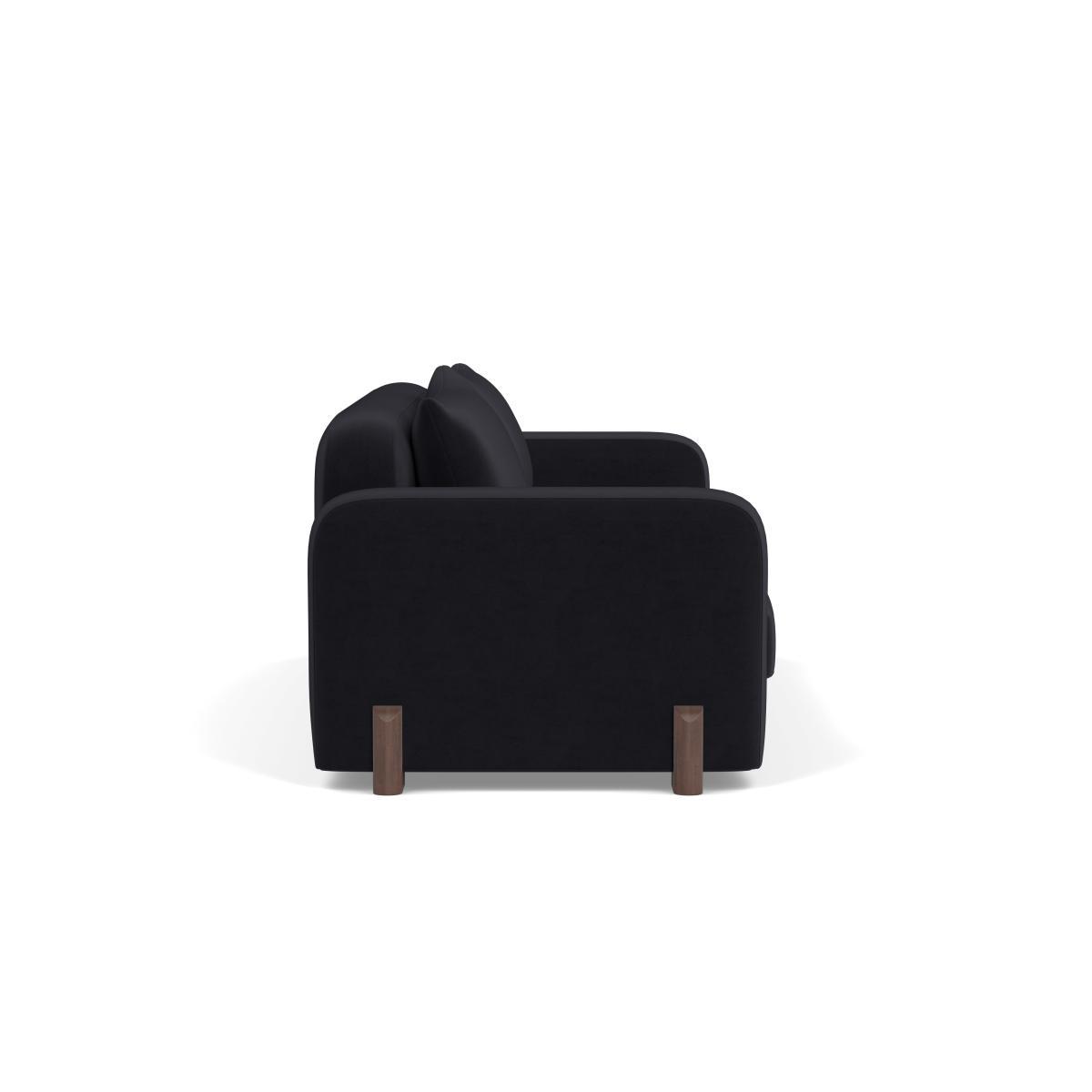 Heal's Nuvola 4 Seater Sofa Velvet Black Natural Oak Feet - Heal's UK Furniture – image 3