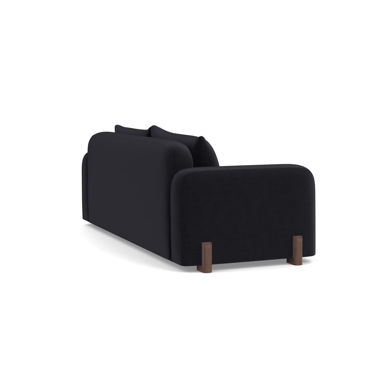 Heal's Nuvola 4 Seater Sofa Velvet Black Natural Oak Feet - Heal's UK Furniture – image 4