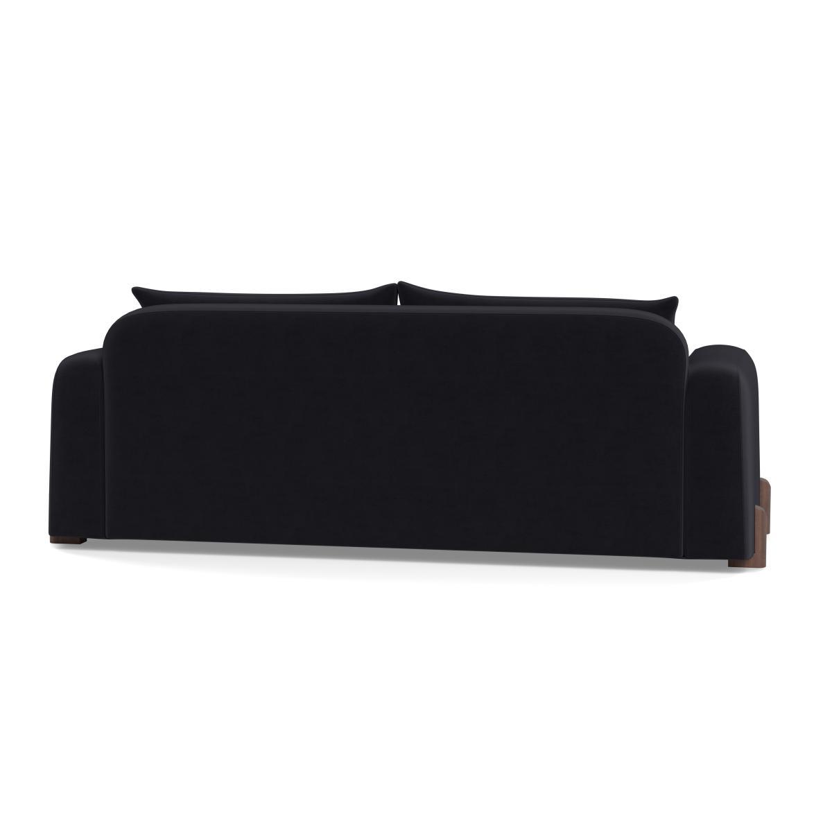 Heal's Nuvola 4 Seater Sofa Velvet Black Natural Oak Feet - Heal's UK Furniture – image 5