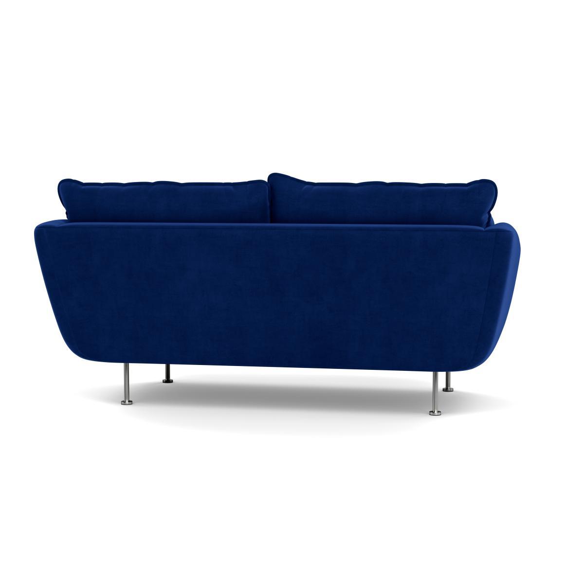 Heal's Allora 2 Seater Sofa Smart Luxe Velvet Azure Stainless Steel Feet - Heal's UK Furniture – image 5