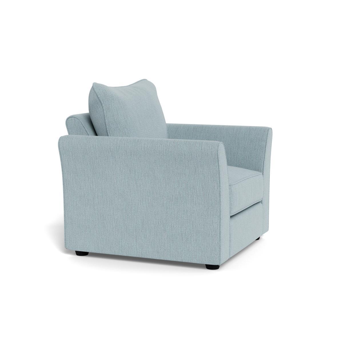 Heal's Tailor Armchair Smart Linen Mix Duck Egg Black Feet - Heal's UK Furniture – image 2