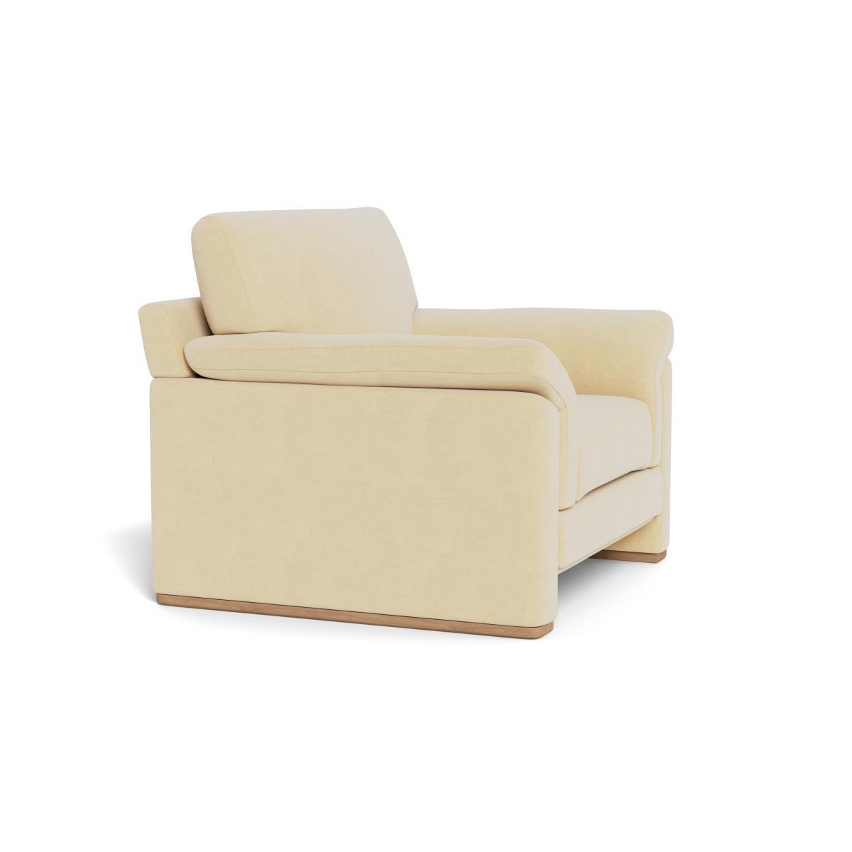 Heal's Paris II Armchair Smart Luxe Velvet Biscuit Walnut Feet - Heal's UK Furniture – image 2