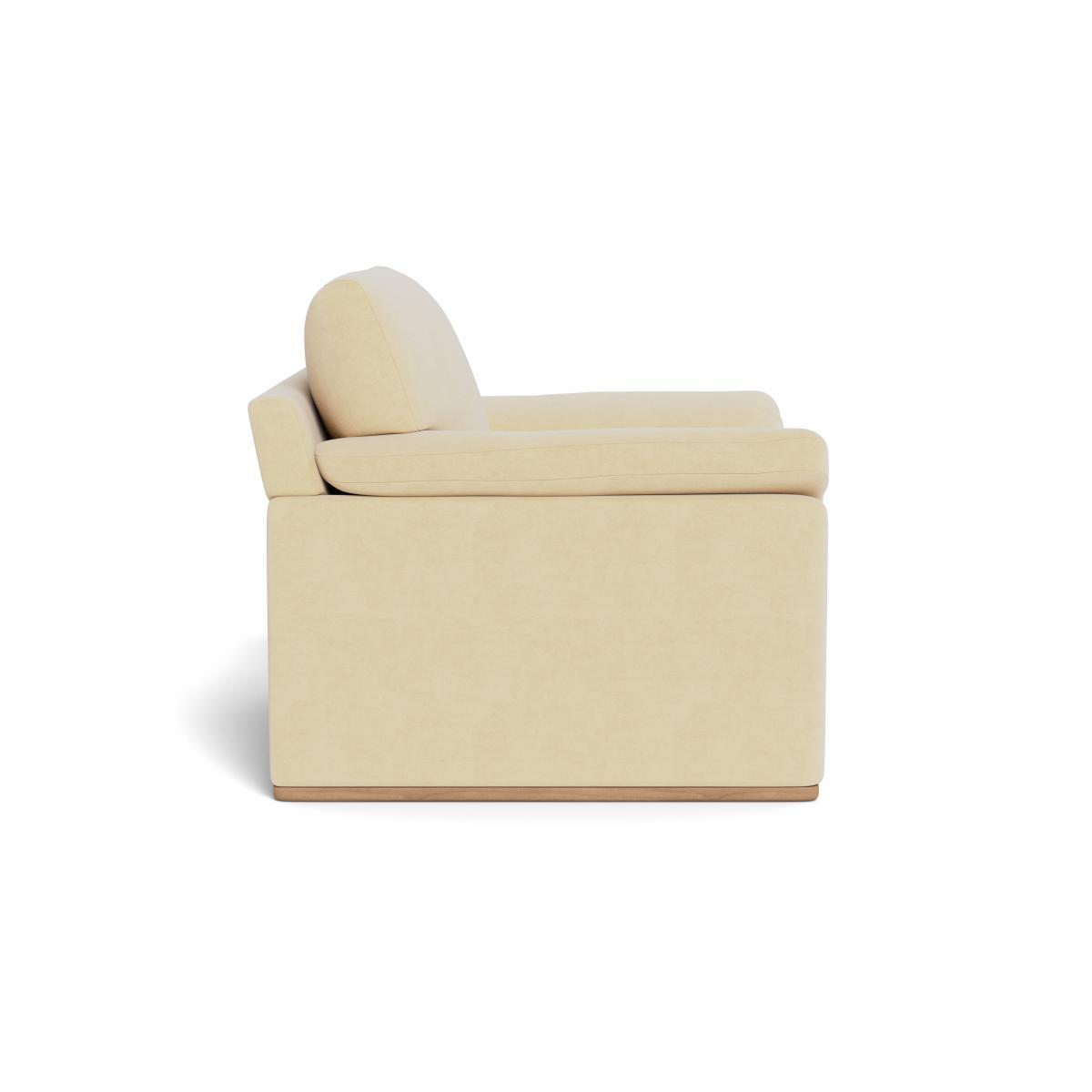 Heal's Paris II Armchair Smart Luxe Velvet Biscuit Walnut Feet - Heal's UK Furniture – image 3