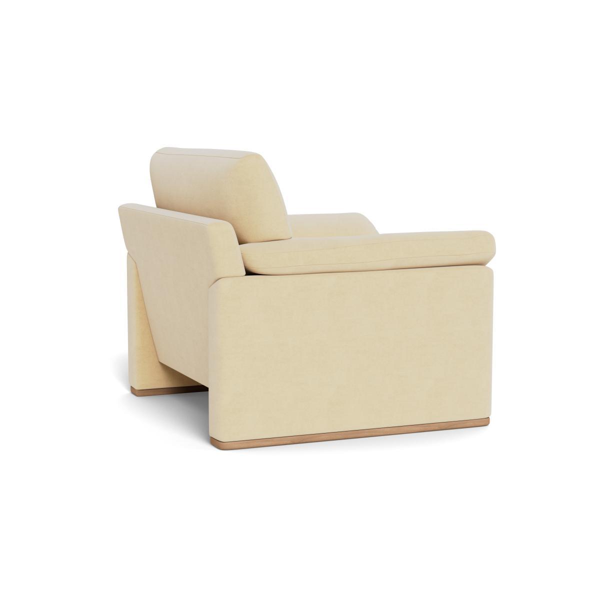 Heal's Paris II Armchair Smart Luxe Velvet Biscuit Walnut Feet - Heal's UK Furniture – image 4
