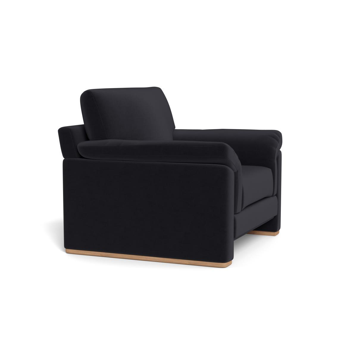 Heal's Paris II Armchair Velvet Black Natural Feet - Heal's UK Furniture – image 2