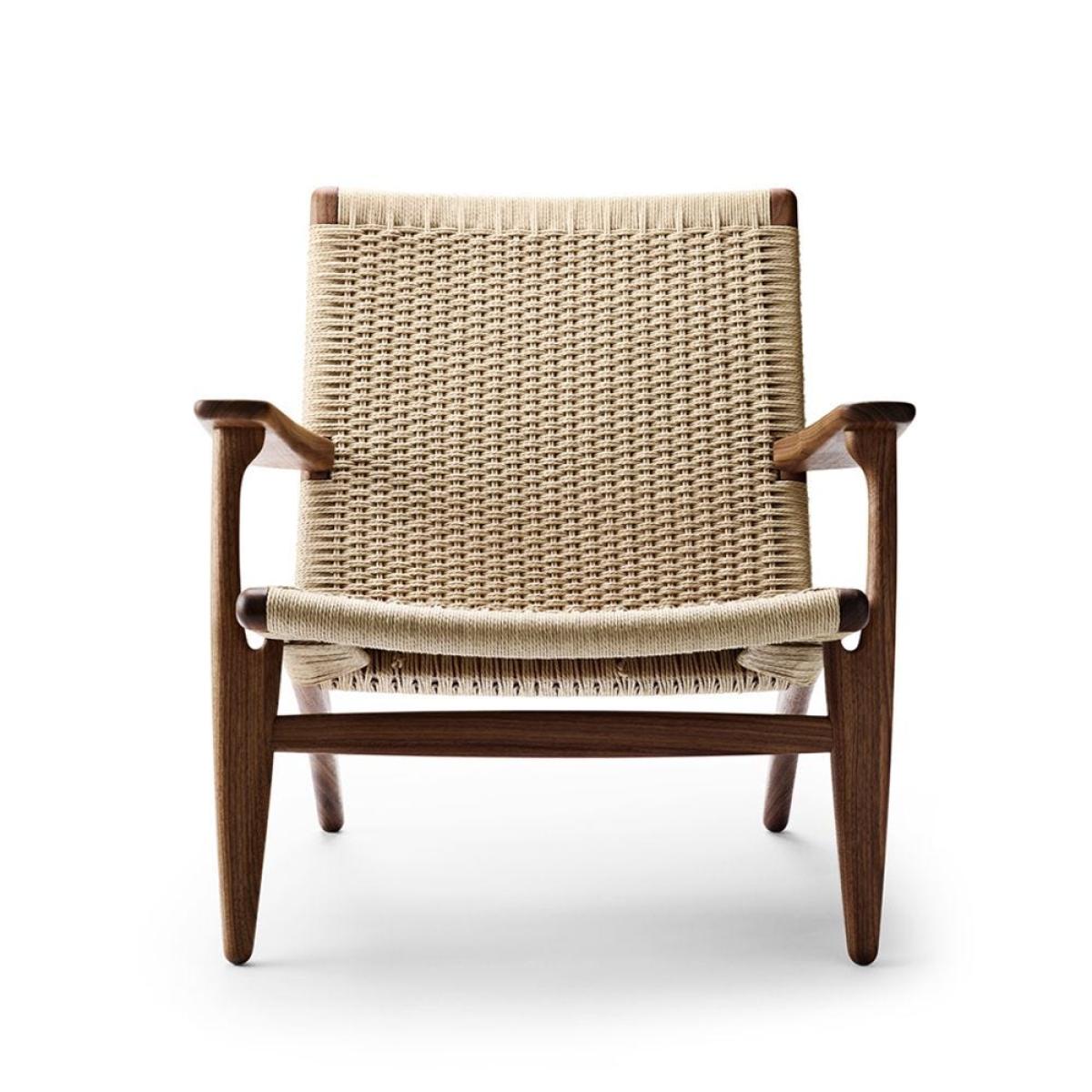 Carl Hansen & Son CH25 Armchair Oak Smoked Oil Natural Cord Seat - Heal's UK Furniture – image 2
