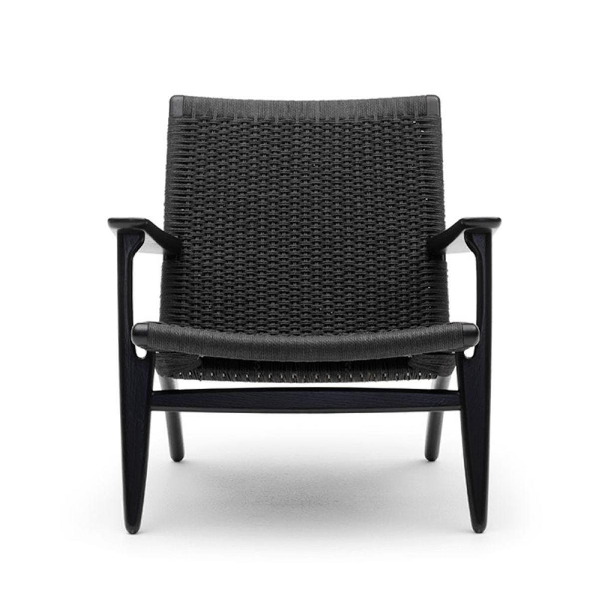 Carl Hansen & Son CH25 Armchair Oak Smoked Oil Natural Cord Seat - Heal's UK Furniture – image 3