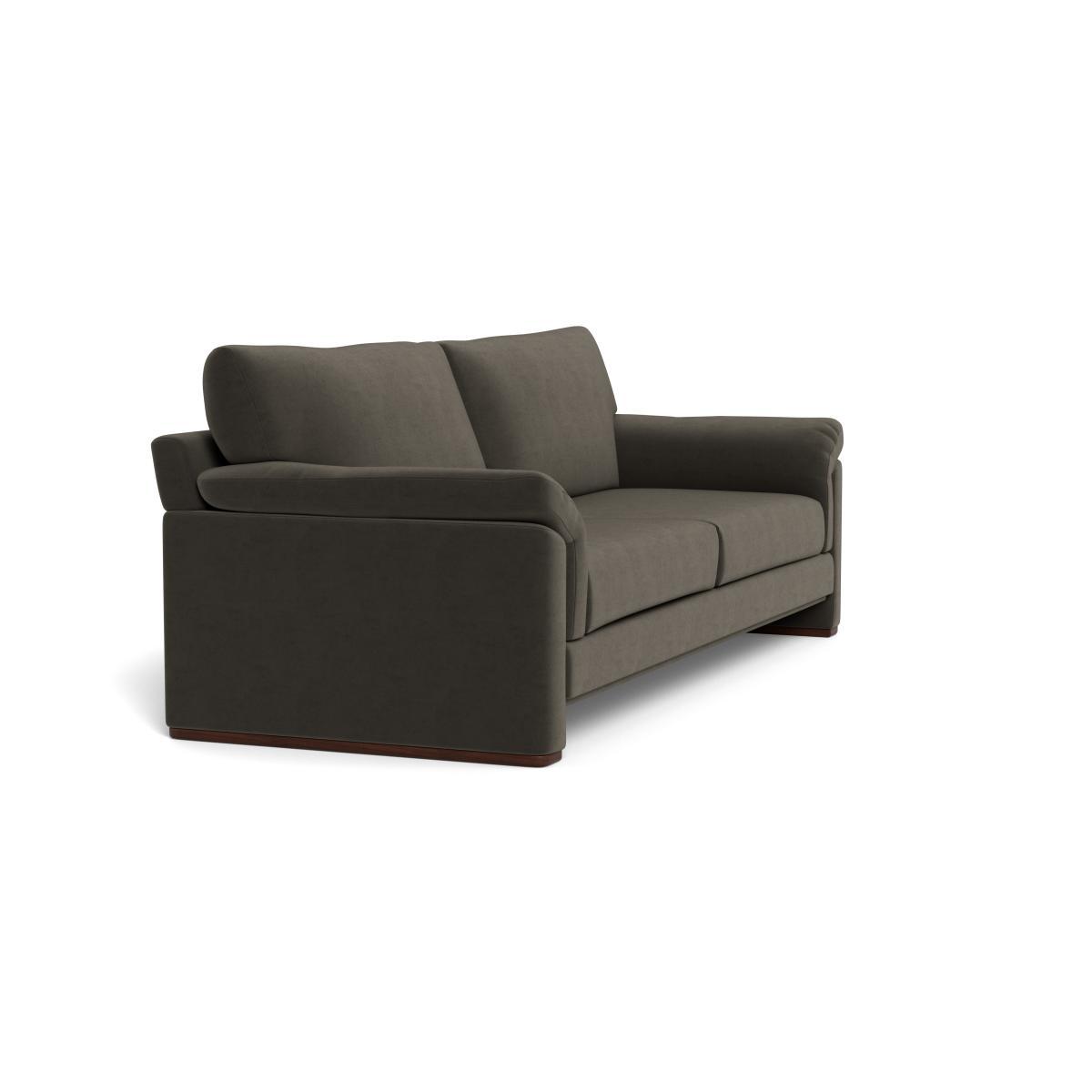 Heal's Paris II 4 Seater Sofa Velvet Charcoal Walnut Feet - Heal's UK Furniture – image 2
