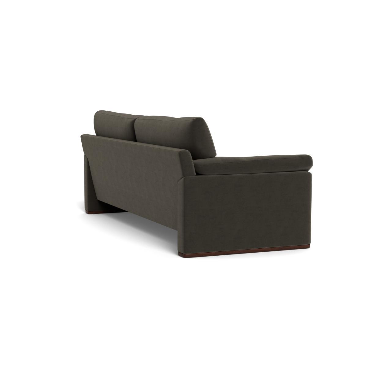 Heal's Paris II 4 Seater Sofa Velvet Charcoal Walnut Feet - Heal's UK Furniture – image 4