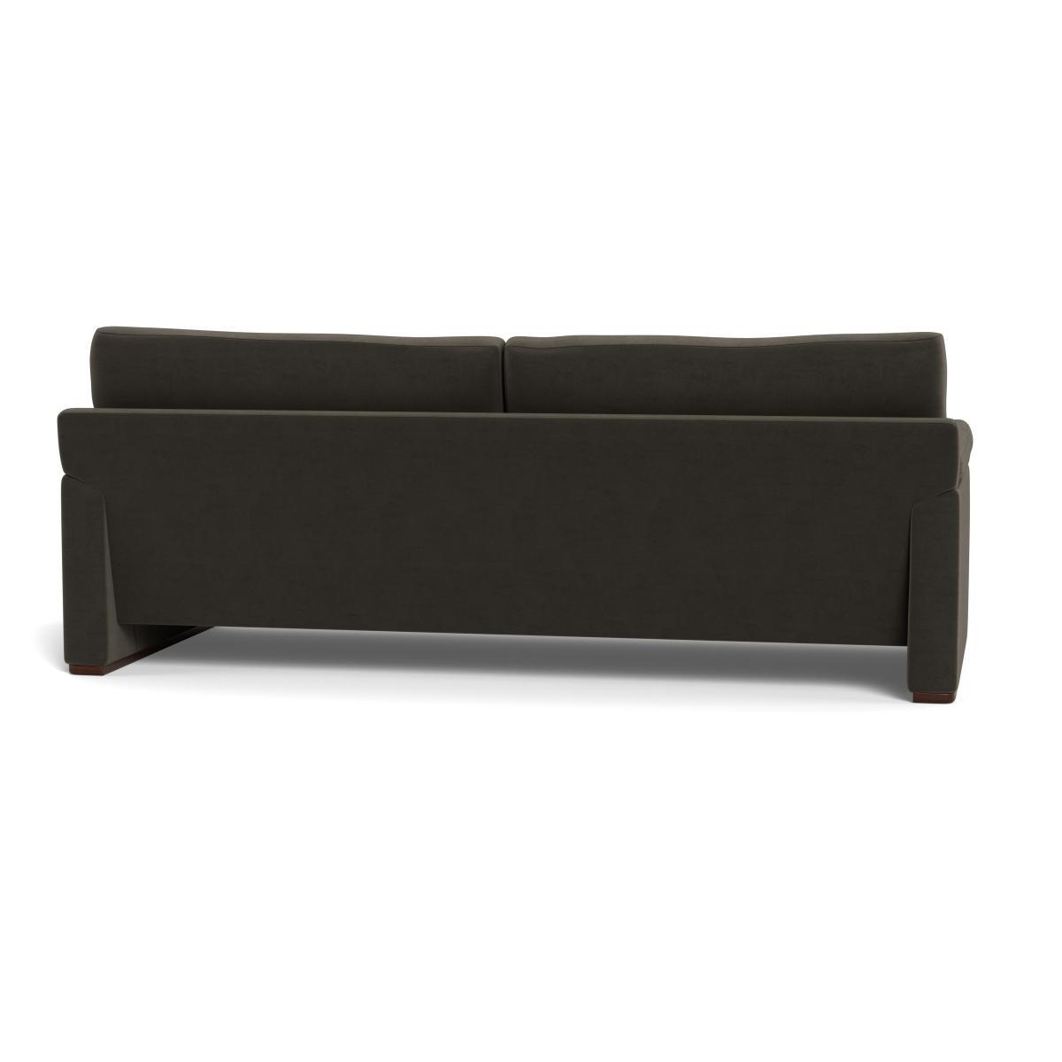 Heal's Paris II 4 Seater Sofa Velvet Charcoal Walnut Feet - Heal's UK Furniture – image 5