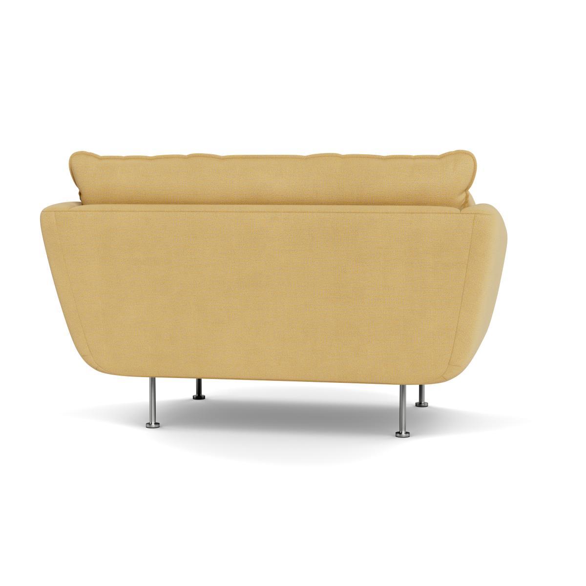 Heal's Allora Loveseat Tejo Recycled Ochre Brass Feet - Heal's UK Furniture – image 5