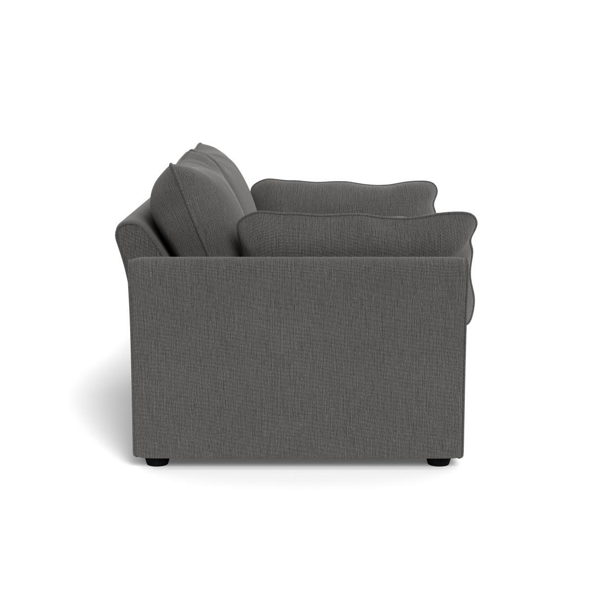 Heal's Tailor 2 Seater Sofa Smart Linen Mix Grey Black Feet - Heal's UK Furniture – image 3